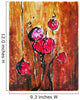 Abstract painting with buds in shades of red Wall Mural