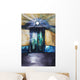 Watercolor painting of an opening door filled with light Wall Mural