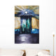 Watercolor painting of an opening door filled with light Wall Mural