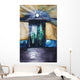Watercolor painting of an opening door filled with light Wall Mural