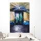 Watercolor painting of an opening door filled with light Wall Mural