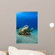 Hawaii, West Maui, Pair of Green Sea Turtles on the ocean floor Wall Mural