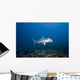 Scalloped Hammerhead shark swimming on the ocean floor Wall Mural