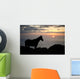 Hawaii, Big Island, horse at North Kohala Ranch at Sunset Wall Mural