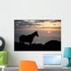 Hawaii, Big Island, horse at North Kohala Ranch at Sunset Wall Mural
