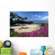 Hawaii, Maui, Makena, Bougainvillea flowers at secret beach Wall Mural
