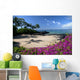 Hawaii, Maui, Makena, Bougainvillea flowers at secret beach Wall Mural