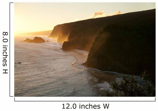 Pololu and Honokane Niu Valleys at sunrise from Pololu Lookout Wall Mural