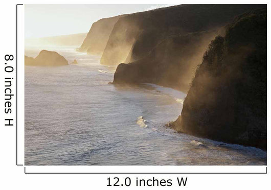 Pololu and Honokane Niu Valleys at sunrise from Pololu Lookout Wall Mural