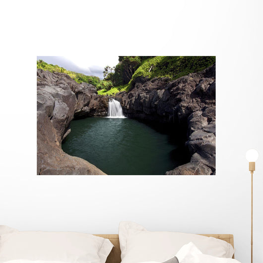 Hawaii, Maui, Kipahulu, One of the seven sacred pools Wall Mural