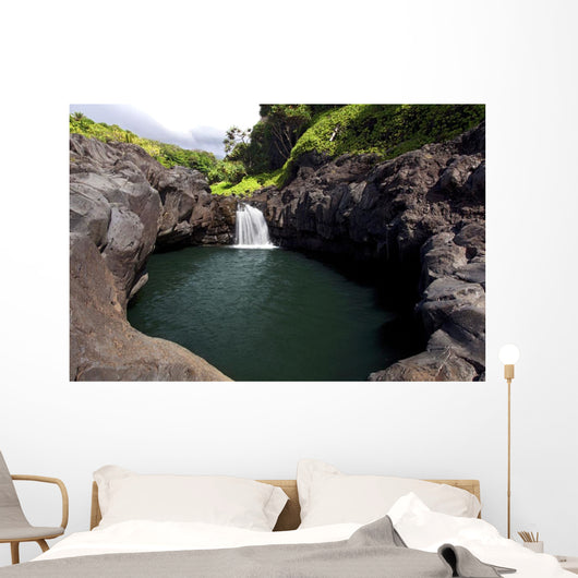 Hawaii, Maui, Kipahulu, One of the seven sacred pools Wall Mural