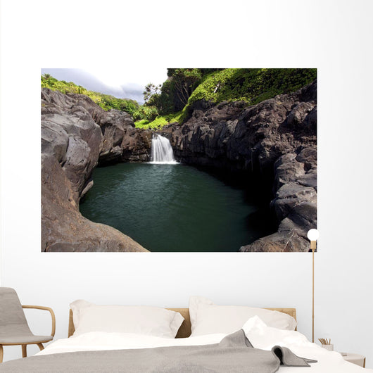 Hawaii, Maui, Kipahulu, One of the seven sacred pools Wall Mural
