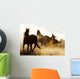 Wrangler Herding Wild Horses Wall Mural