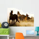 Wrangler Herding Wild Horses Wall Mural