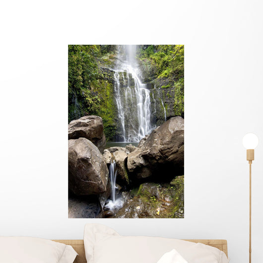Hawaii, Maui, A view of Wailua Falls Wall Mural