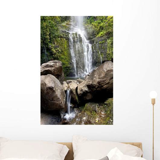 Hawaii, Maui, A view of Wailua Falls Wall Mural