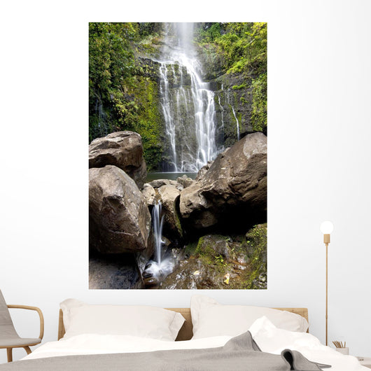 Hawaii, Maui, A view of Wailua Falls Wall Mural