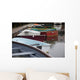Close up of small wooden boats in the Rockport Harbor Wall Mural