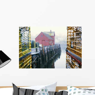Framed Trap Cages Wall Mural shown on a wall