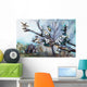 Watercolor painting of a barn scene Wall Mural