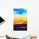 Watercolor painting of a lake of fire Wall Mural