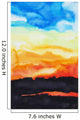Watercolor painting of a lake of fire Wall Mural