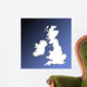 Uk and Ireland Map Outline Wall Mural