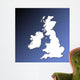Uk and Ireland Map Outline Wall Mural