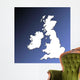 Uk and Ireland Map Outline Wall Mural