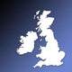 Uk and Ireland Map Outline Wall Mural