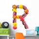 Flower Decals - The Letter "R"  Wall Decal