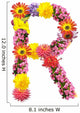 Flower Decals - The Letter "R"  Wall Decal