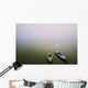 Two wooden boats sit on the tranquil water of the Ganges Wall Mural