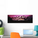 Tropical sunset with magenta sky and palm trees in Kapalua Bay Wall Mural