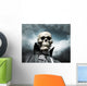 grim reaper. death's skeleton on a cloudy dramatic sky Wall Mural