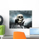 grim reaper. death's skeleton on a cloudy dramatic sky Wall Mural