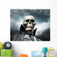 grim reaper. death's skeleton on a cloudy dramatic sky Wall Mural