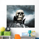 grim reaper. death's skeleton on a cloudy dramatic sky Wall Mural