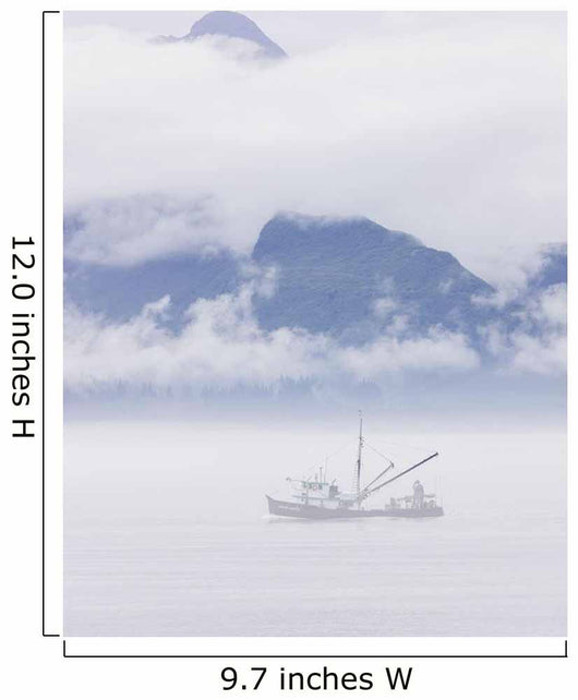 Commercial Fishing Boat Silver Wall Decal 2