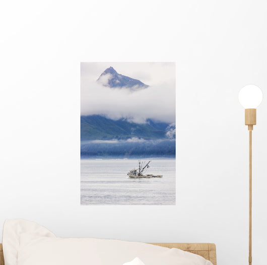 Commercial Fishing Boat Silver Wall Decal 1