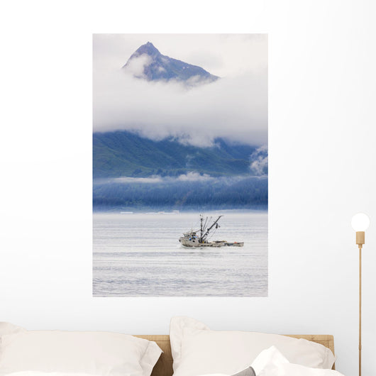 Commercial Fishing Boat Silver Wall Decal 1