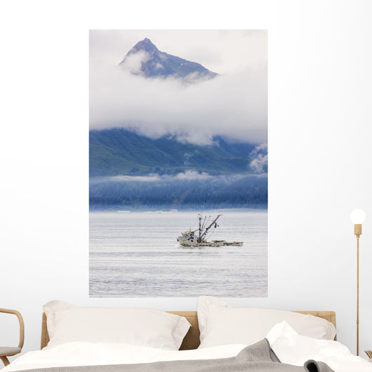 Commercial Fishing Boat Silver Wall Decal 1