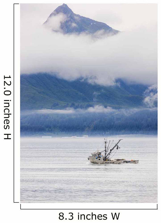 Commercial Fishing Boat Silver Wall Decal 1