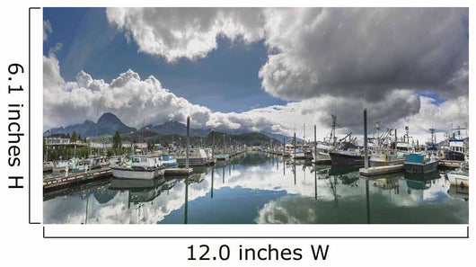 Scenic view of the Cordova small boat harbor Wall Mural