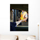 Man Paying Moneyl at Toll Booth Wall Mural