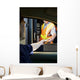 Man Paying Moneyl at Toll Booth Wall Mural