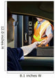 Man Paying Moneyl at Toll Booth Wall Mural