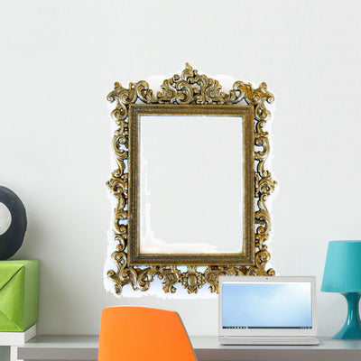 Rectangular Frame Wall Decal shown on a wall
