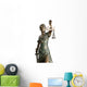 Lady of Justice on white background Wall Decal
