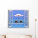 Open window with beach and ocean Wall Decal